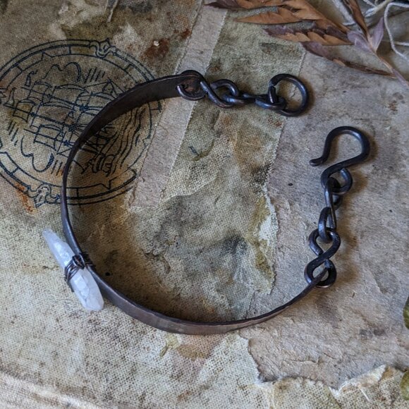 Quartz Copper Cuff Bracelet - Picture 2 of 4